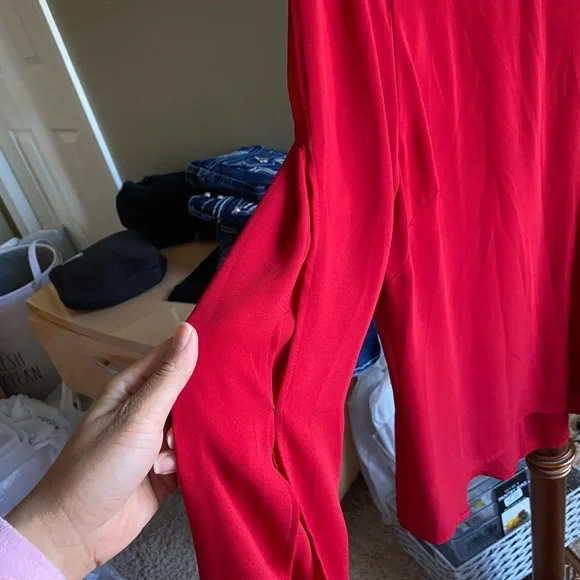 Cache Red Blouse M - Picture 5 of 7